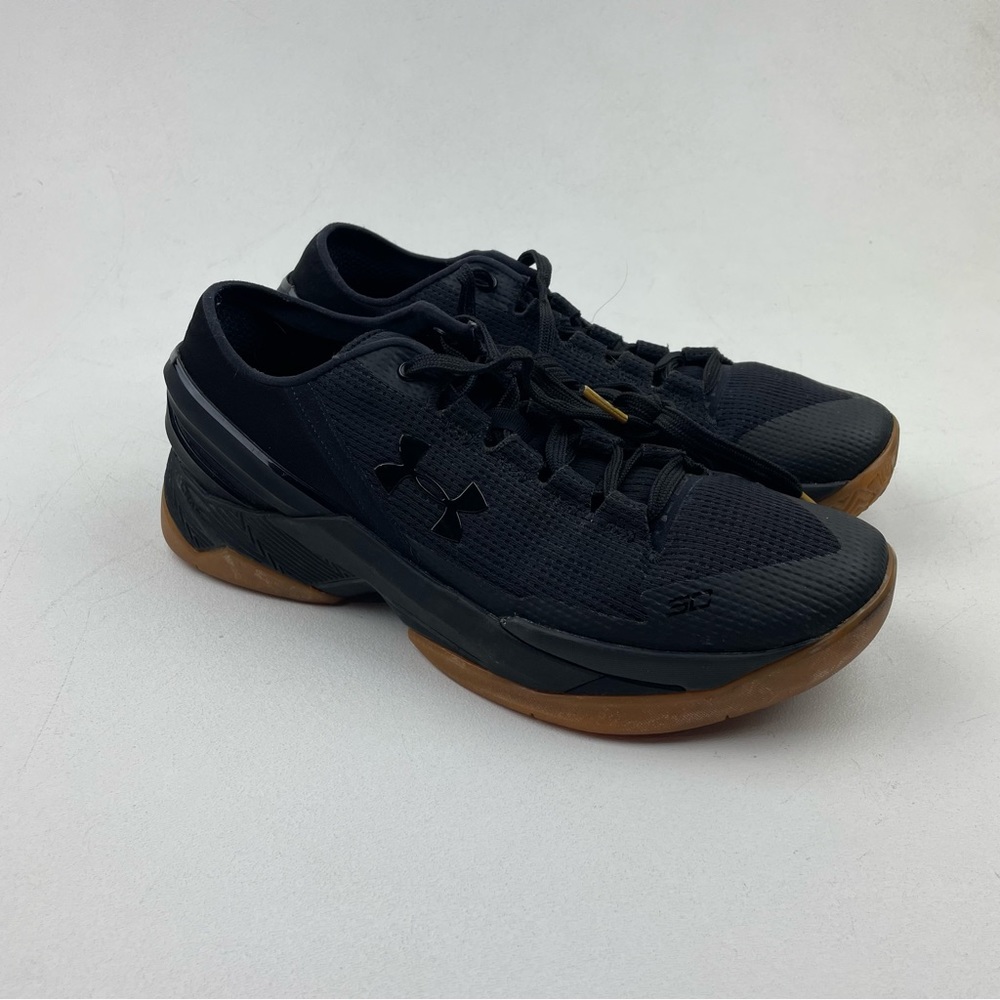 Under Armour Curry 2 Low Black Gum Bottom Mens Size 7.5